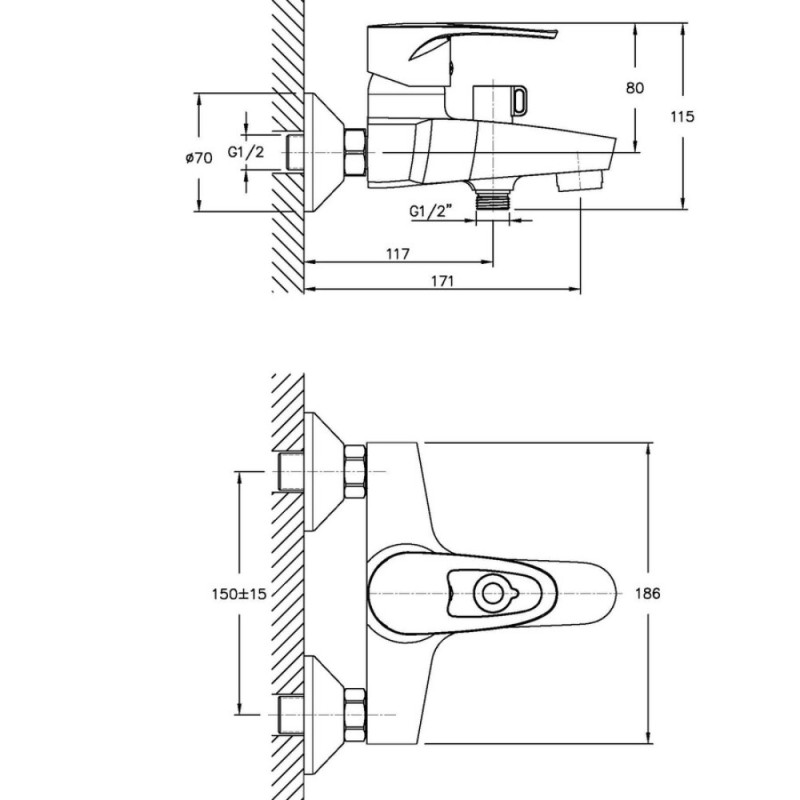 Змішувач для ванни Haiba Xide 009 (HB0402)