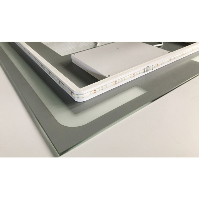 Дзеркало Zerix Prime MR02-50x80 з LED Touch, Anti-fog, димером, регулятором яскравості (ZX6052)