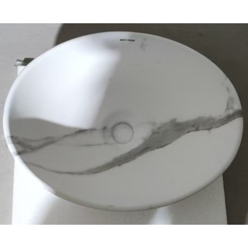 Раковина накладная MIXXUS PREMIUM ELLIPSE-0108 MARBLE 400х330х145mm (MP6526)