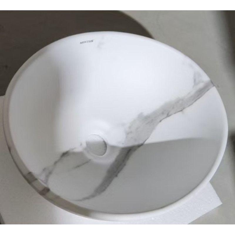 Раковина накладная MIXXUS PREMIUM ELLIPSE-0108 MARBLE 400х330х145mm (MP6526)