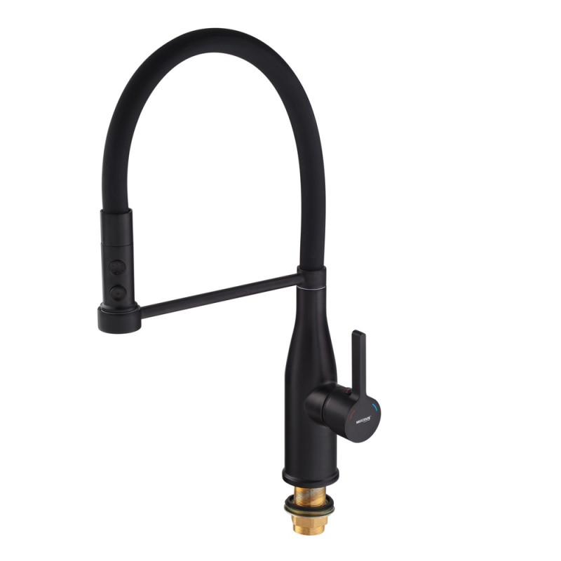 Смеситель для кухни Mixxus Premium Summer 017 BLACK REFL.BLACK (MI6961)
