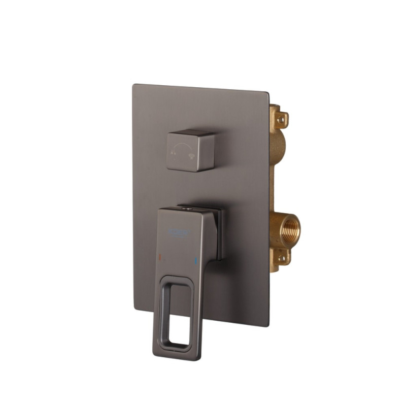 Душевая система встраиваемая Koer KB-66009-07 3 функции (Цвет графит) (KR5991)