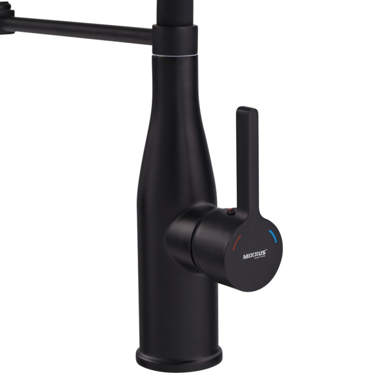 Смеситель для кухни Mixxus Premium Summer 017 BLACK REFL.BLACK (MI6961)