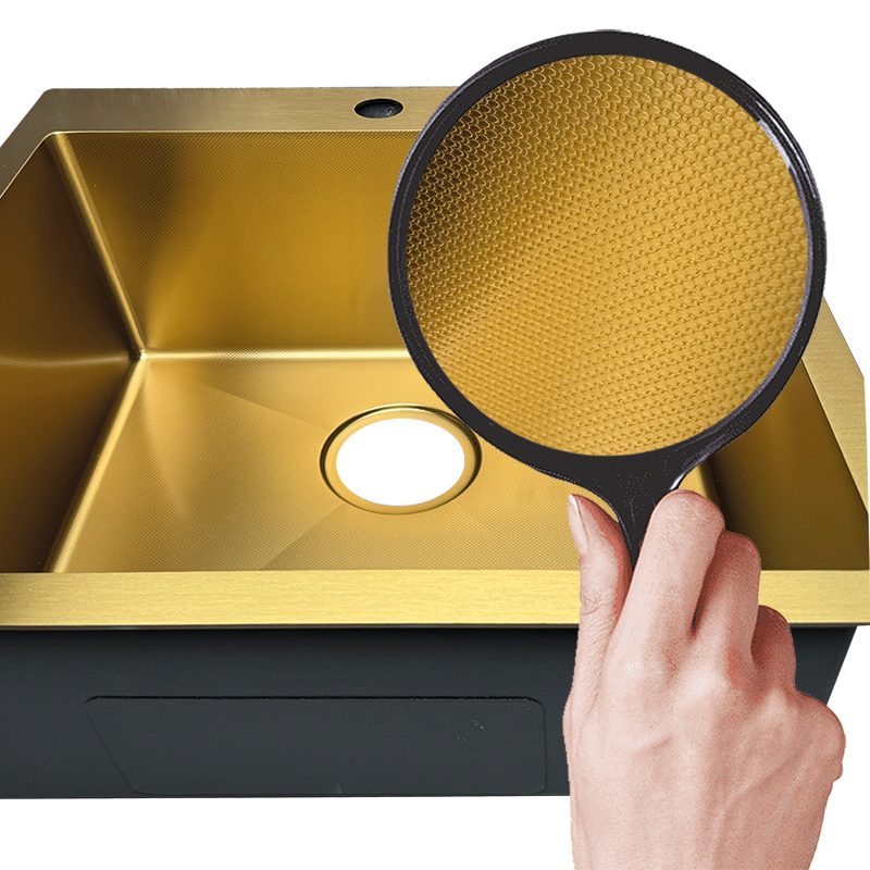 Мойка Mixxus MH5843 Micro Decor Brushed Gold (3.0/0.8) из нерж. стали (цвет матовое золото) (MI8218)