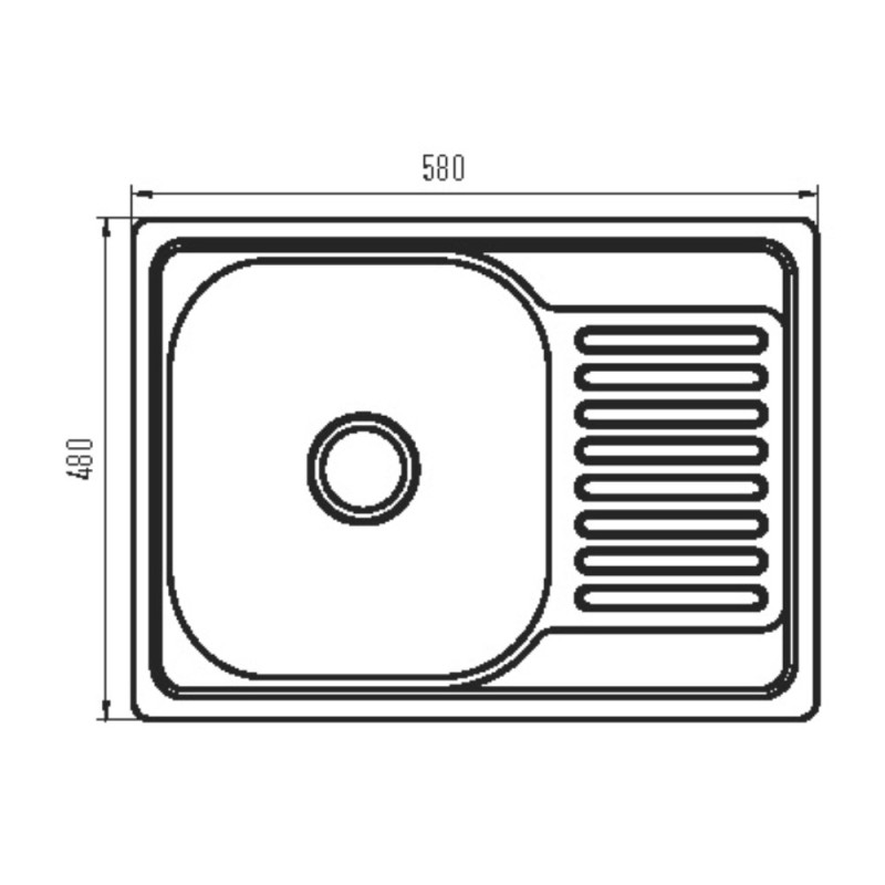 Мойка кухонная Zerix Z5848-08-180MD (micro decor) (ZS0571)