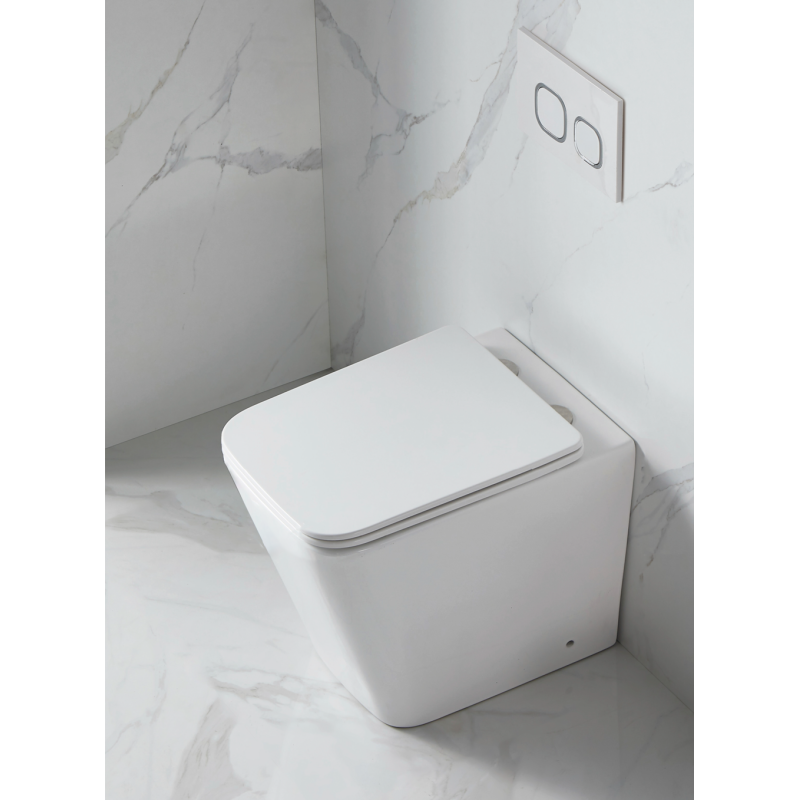 Унітаз підлоговий безбачковий Mixxus Premium QUADRO-0701-R 600х355х410mm, система змиву RIMLESS (MP6590)