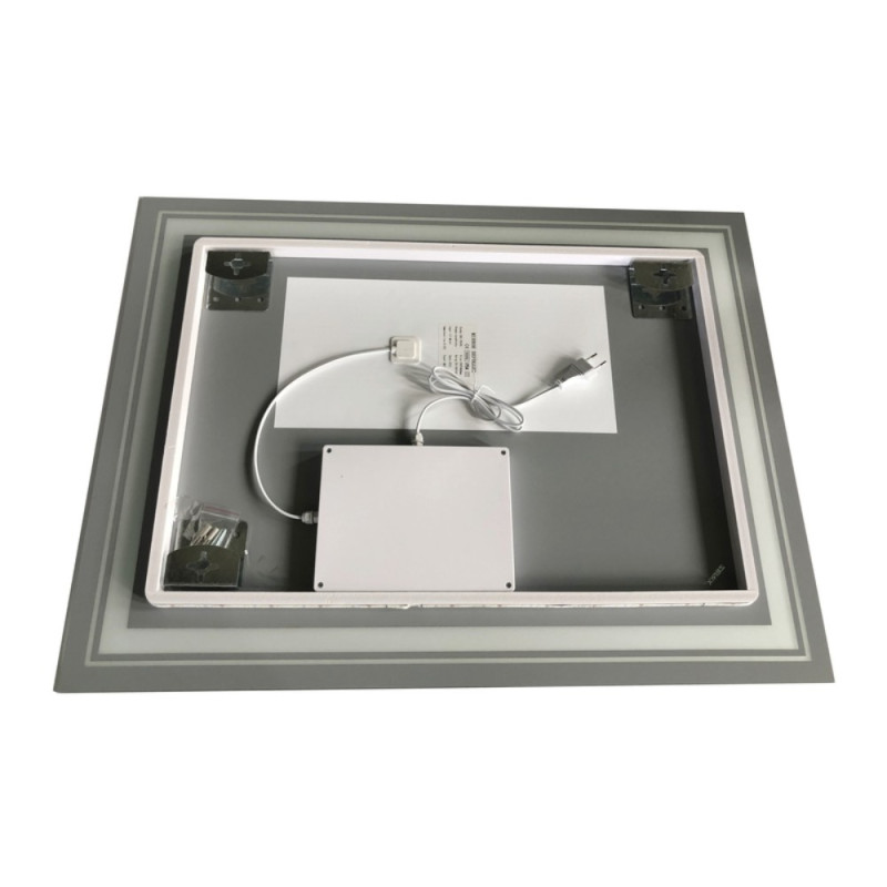 Дзеркало Zerix Alive MR06-80x60-REVERSE з LED Touch, Anti-fog, димером, регулятором яскравості (ZX6062)