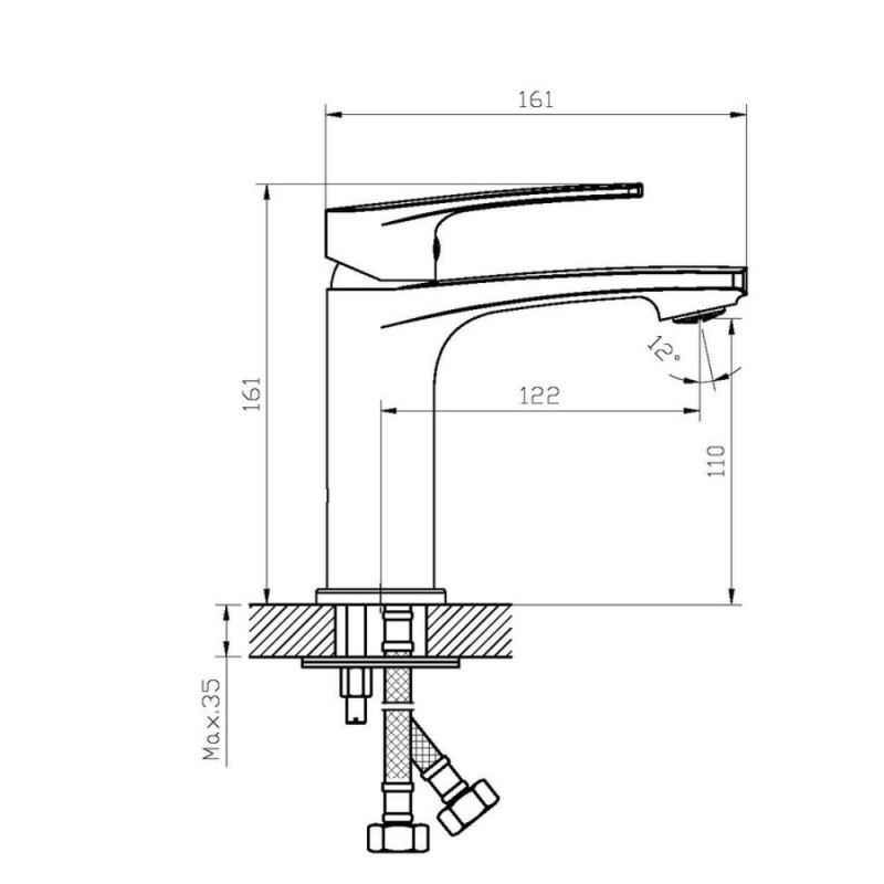 Смеситель для умывальника Haiba Troya 001 (HB9659)