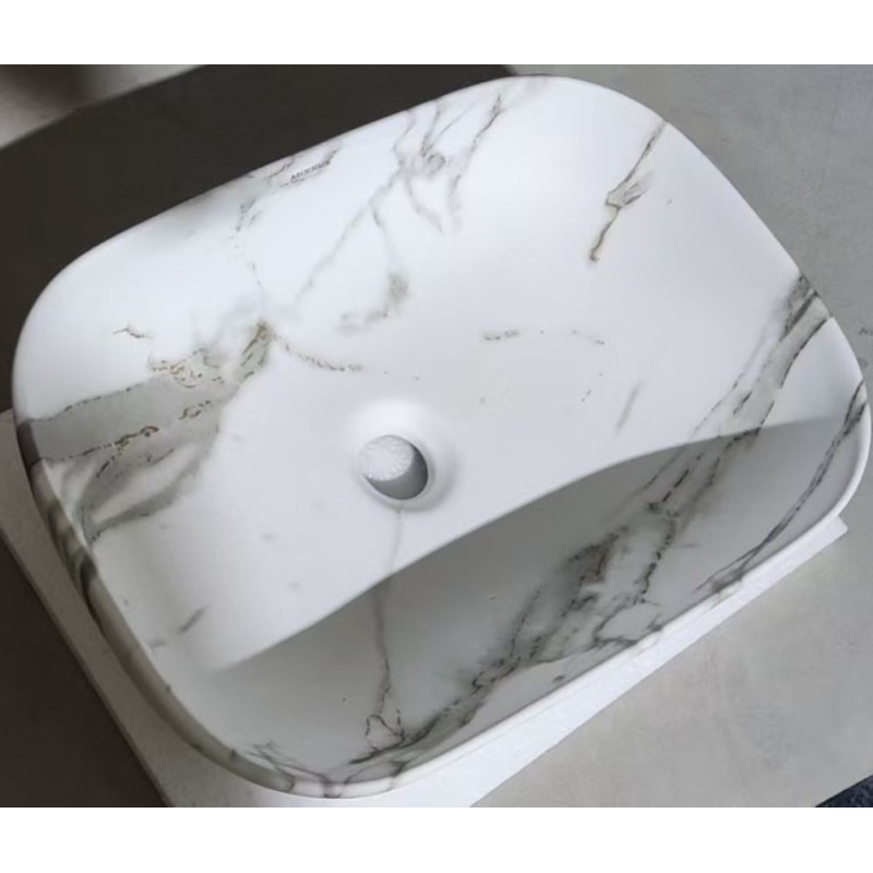 Раковина накладная MIXXUS PREMIUM DIVERSE-0114 MARBLE 455х325х135mm (MP6545)