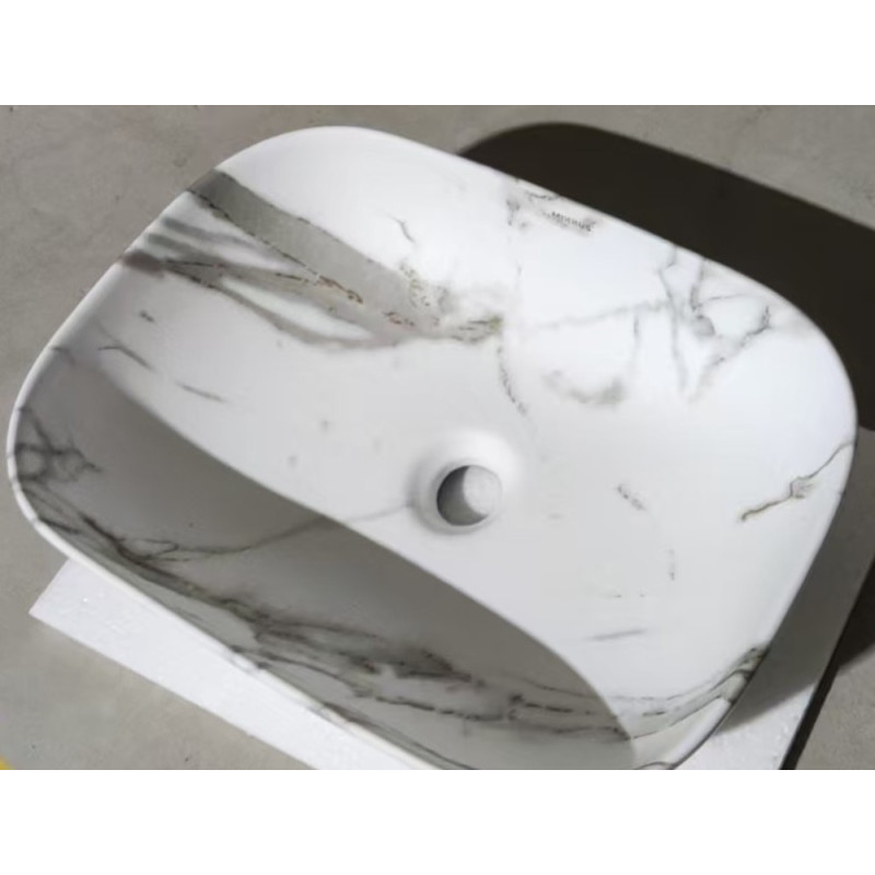 Раковина накладная MIXXUS PREMIUM DIVERSE-0114 MARBLE 455х325х135mm (MP6545)