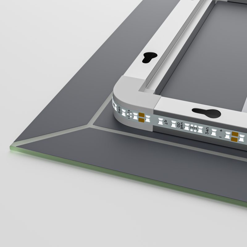 Зеркало Mixxus Premium CUBIC MR14-70x50-Reverse с Led Touch, Anti-fog, димером, регулятором яркости (MP6647)