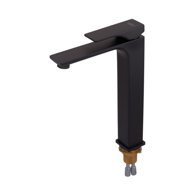Смеситель для умывальника Koer KB-11010-05 высокий (Цвет черный) (KR3483)