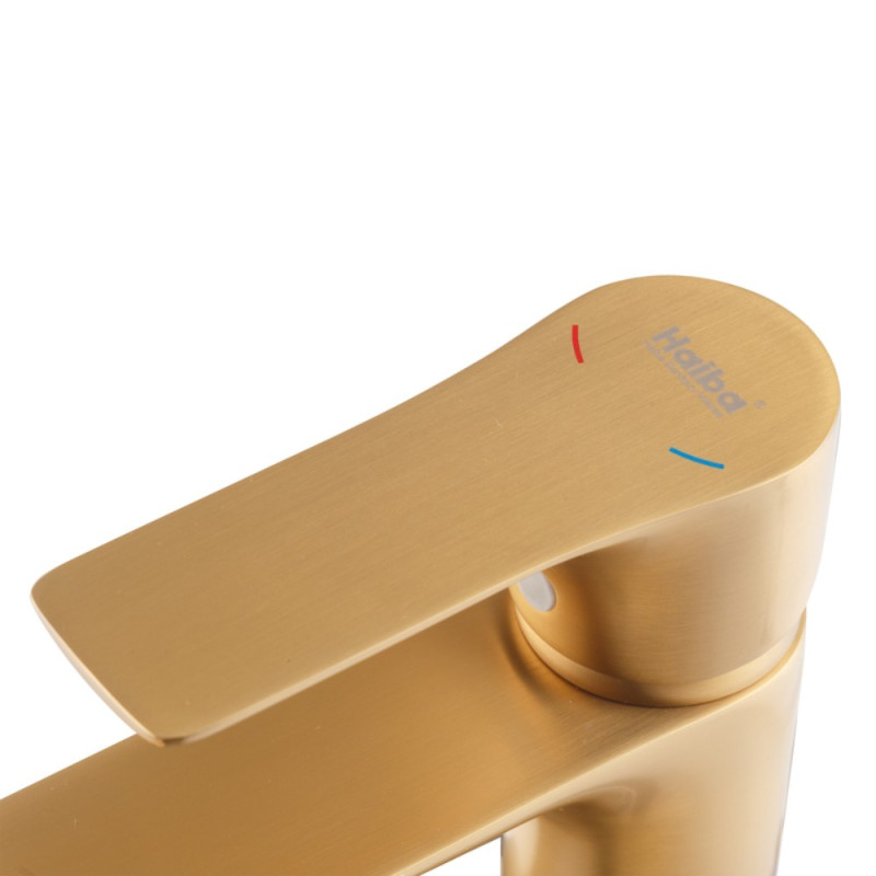Смеситель для умывальника Haiba Milano 001 BRUSHED GOLD (HB9619)