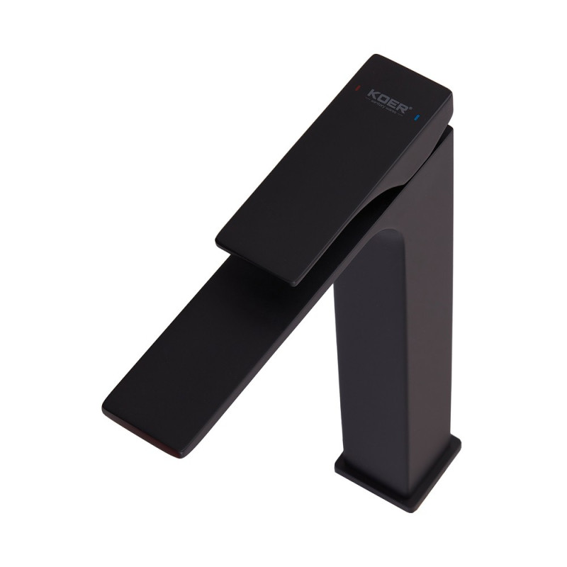 Смеситель для умывальника Koer KB-11010-05 высокий (Цвет черный) (KR3483)