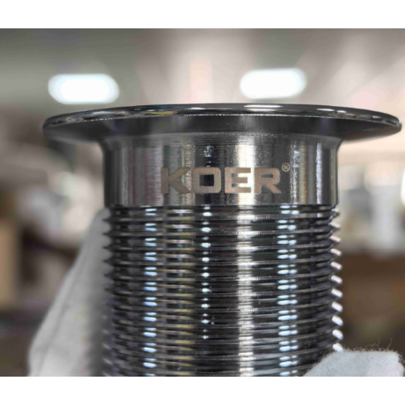Донный клапан для раковины Koer PW-10-01 1 1/4'' без перелива автоматический СLICK-СLACK (Цвет хром) (KR5797)
