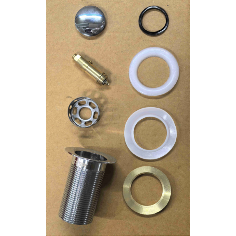 Донный клапан для раковины Koer PW-10-01 1 1/4'' без перелива автоматический СLICK-СLACK (Цвет хром) (KR5797)