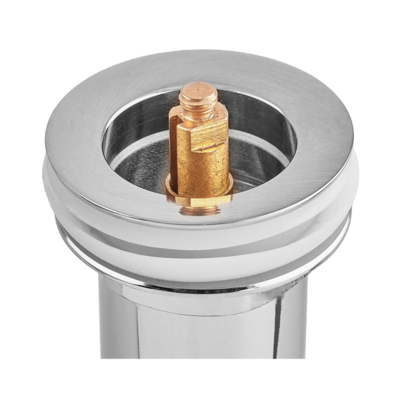 Донный клапан для раковины Koer PW-08-01 1 1/4'' без перелива автоматический СLICK-СLACK (Цвет хром) (KR5786)