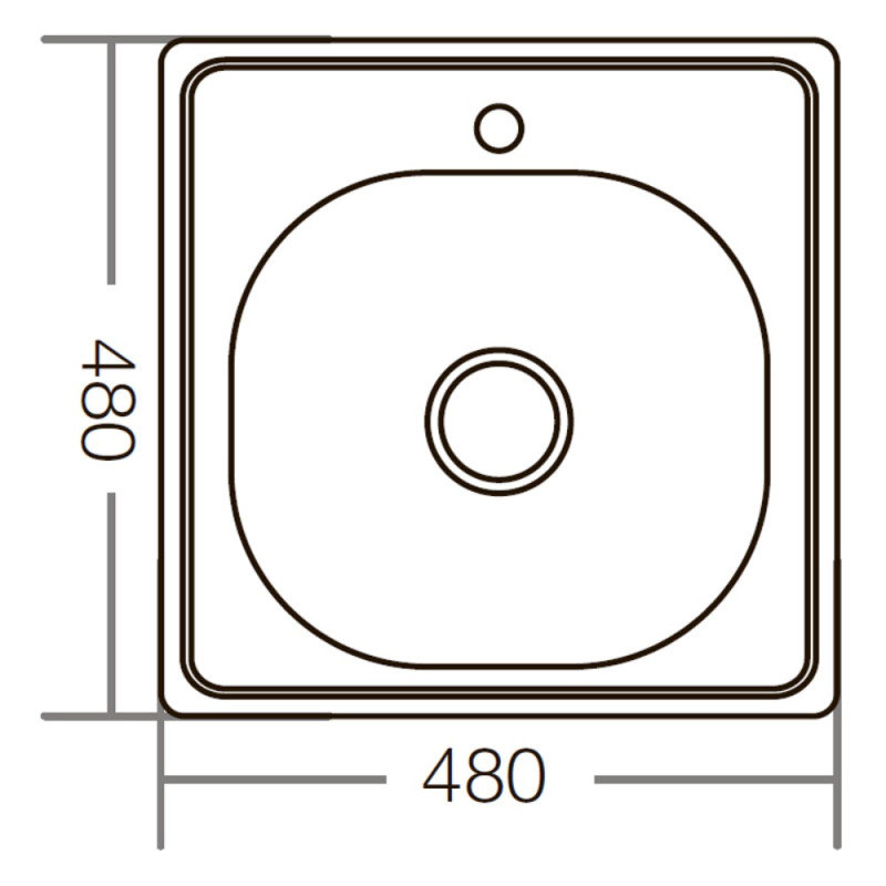 Мойка кухонная Zerix Z4848-06-160D (decor) (ZM0558)