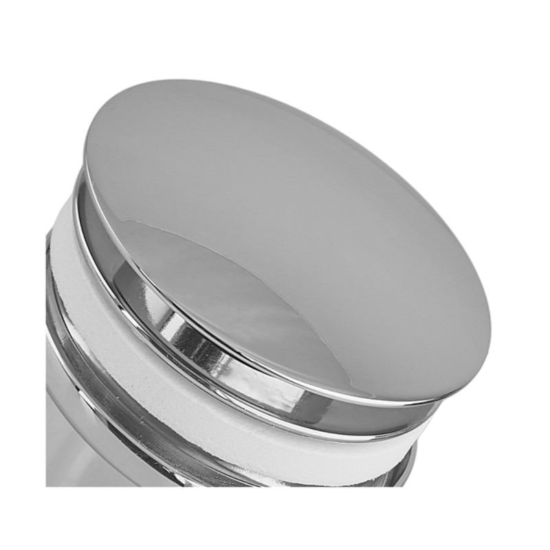 Донний клапан для раковини Zerix BV-03 1 1/4''  універсальний (з/без перел) СLICK-СLACK (Колір хром) (ZX6019)