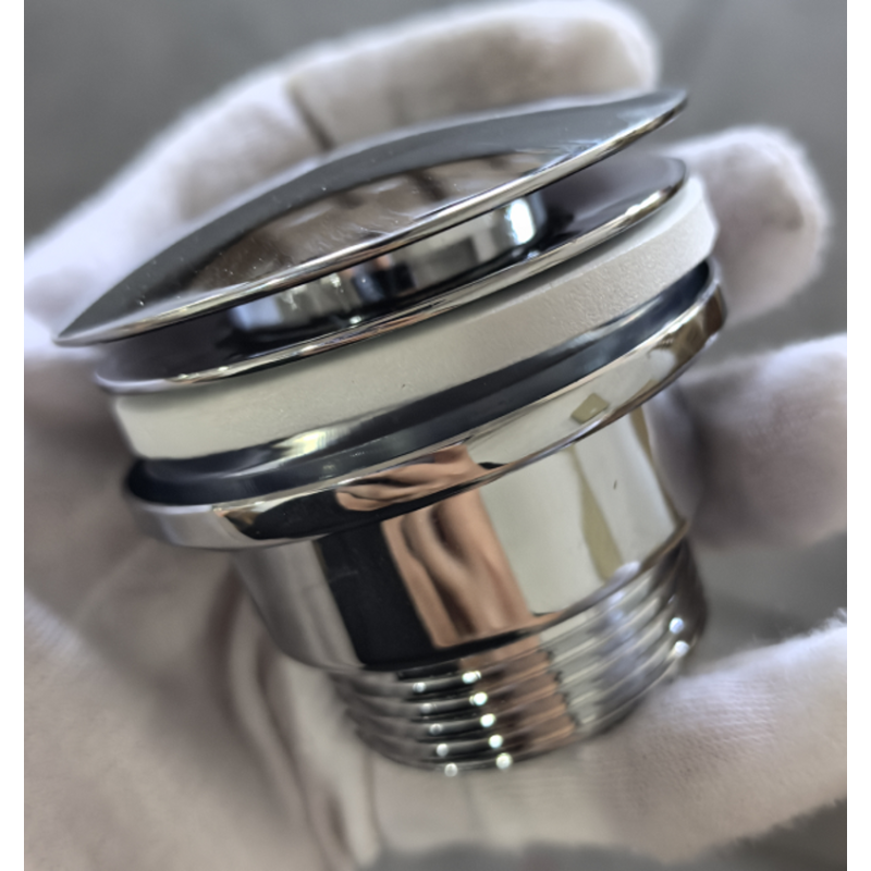 Донний клапан для раковини Zerix BV-03 1 1/4''  універсальний (з/без перел) СLICK-СLACK (Колір хром) (ZX6019)