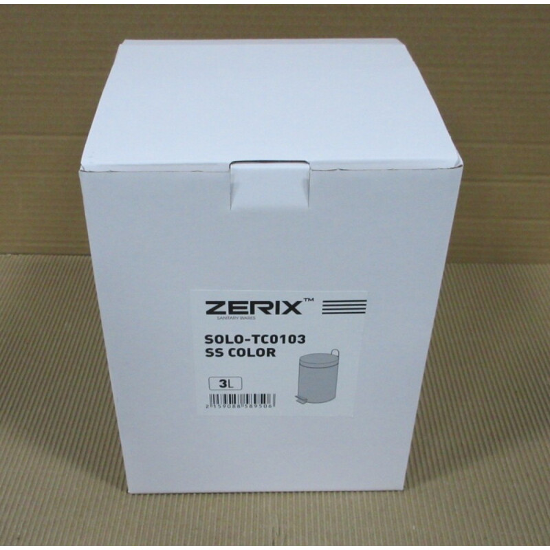 Мусорное ведро круглое Zerix Solo-TC0103 SS Color 3 л цвет нержавейка (ZX5895)