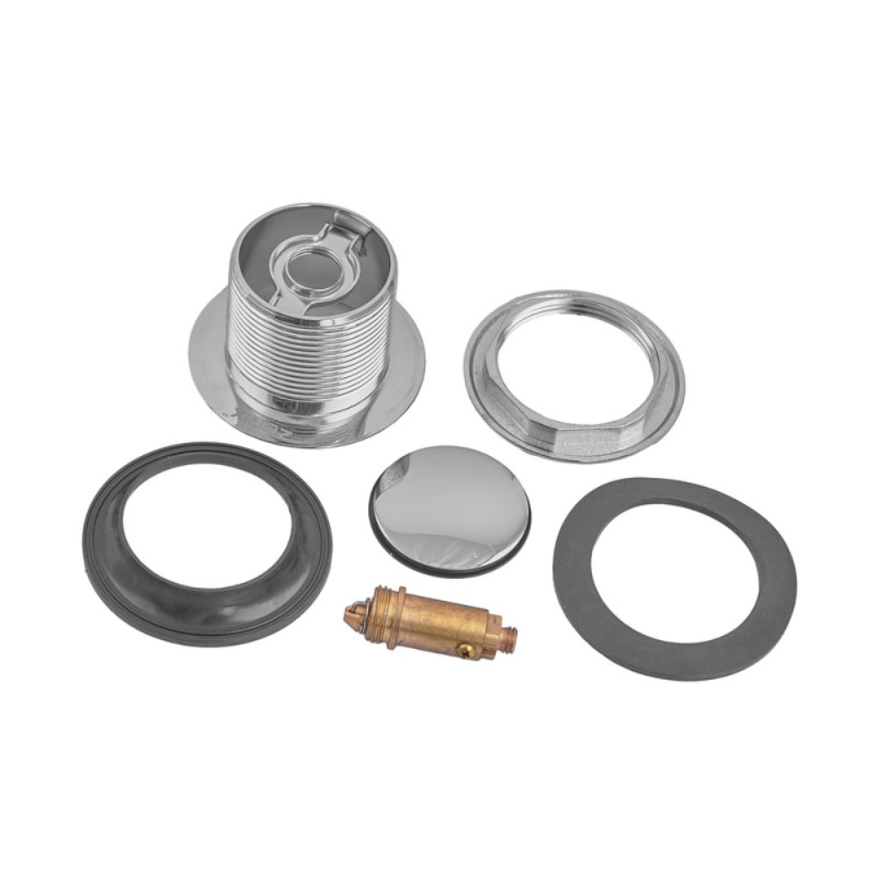 Донный клапан для ванны Zerix BV-07 1 1/2'' автоматический СLICK-СLACK (Цвет хром) (ZX6024)