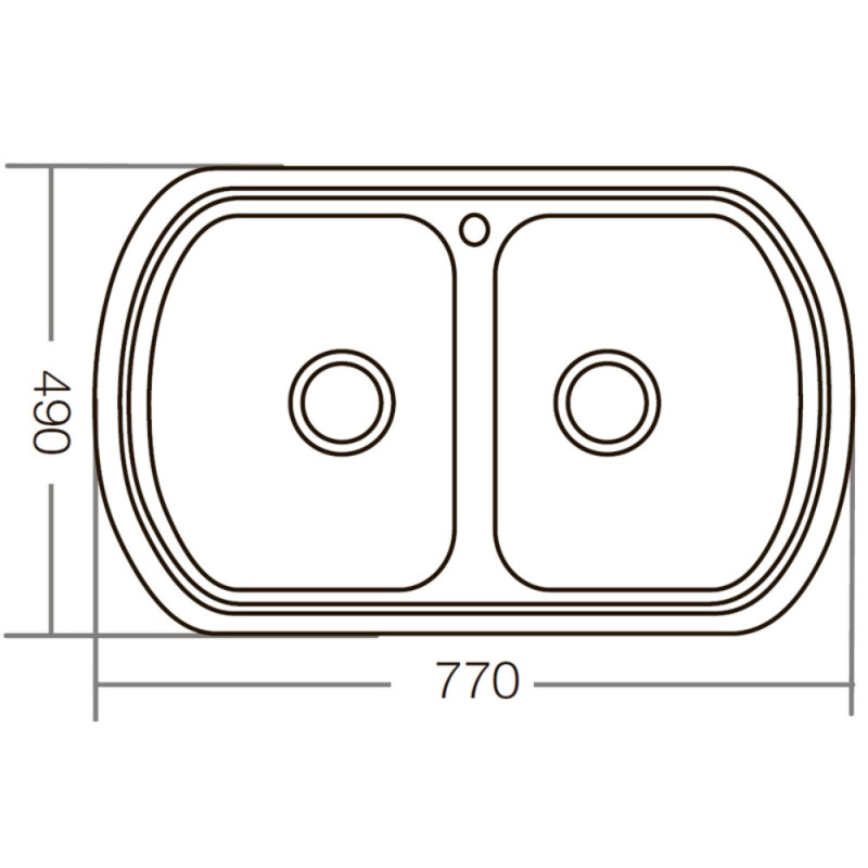 Мойка кухонная Zerix Z7749-08-180D (decor) (ZM0566)