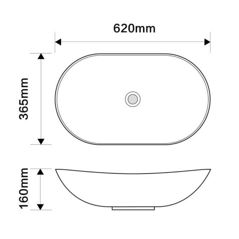 Раковина накладная MIXXUS PREMIUM WAVE-0106 MARBLE 620х360х160mm (MP6560)
