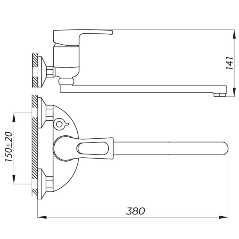 Смеситель для ванны Zerix NHB 279 (ZX2971)