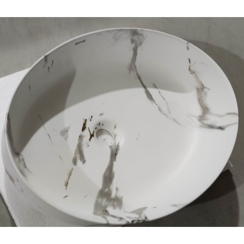 Раковина накладная MIXXUS PREMIUM ELLIPSE-0104 MARBLE 550х415х140mm (MP6554)