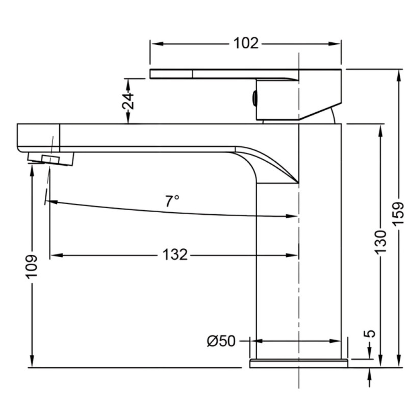 Смеситель для умывальника Koer KB-10030-05 (KR5425)