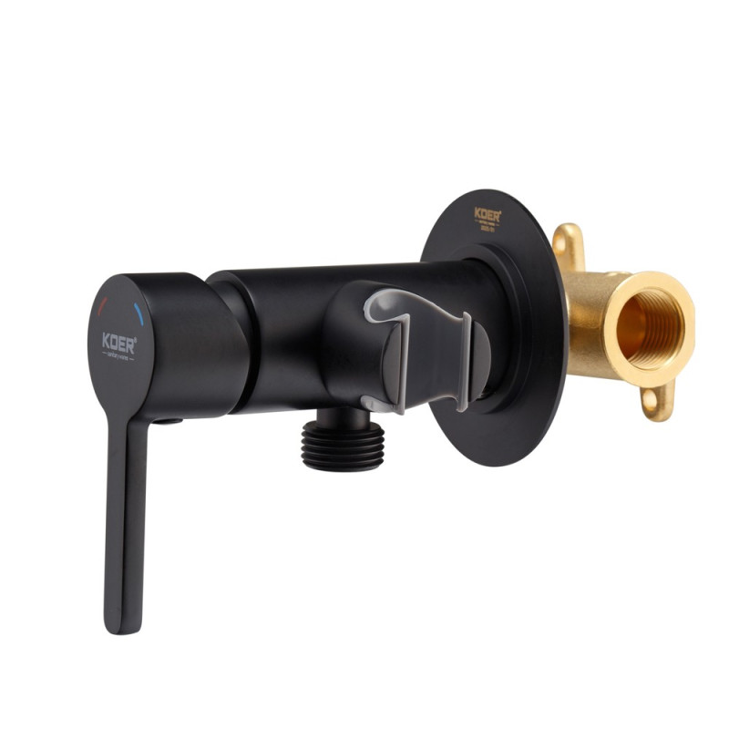 Смеситель для гигиенического душа Koer KB-23029-05 (Цвет черный) (KR5493)