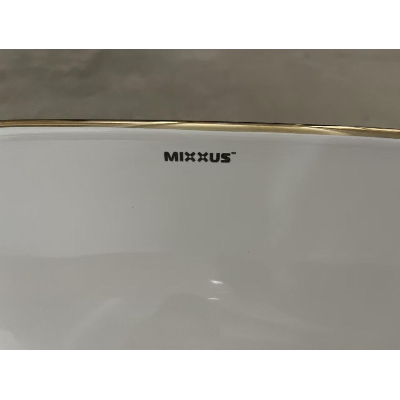 Раковина накладная Mixxus Premium ELLIPSE-0105 EDGE GOLD 600х400х150mm (MP6564)