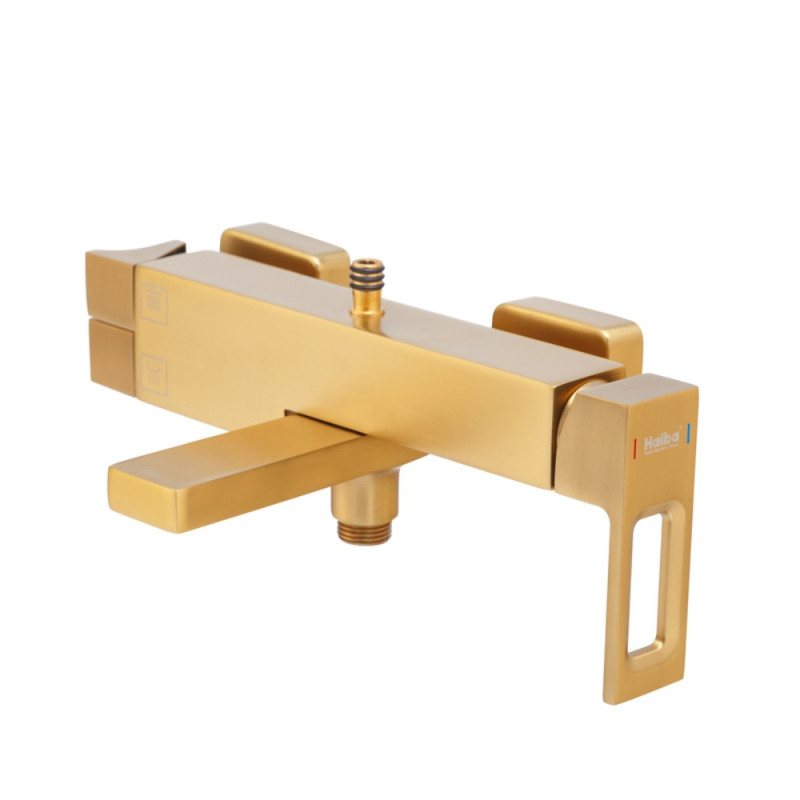 Душевая колонна со смесителем Haiba KANT 009-J BRUSHED GOLD (HB9606)