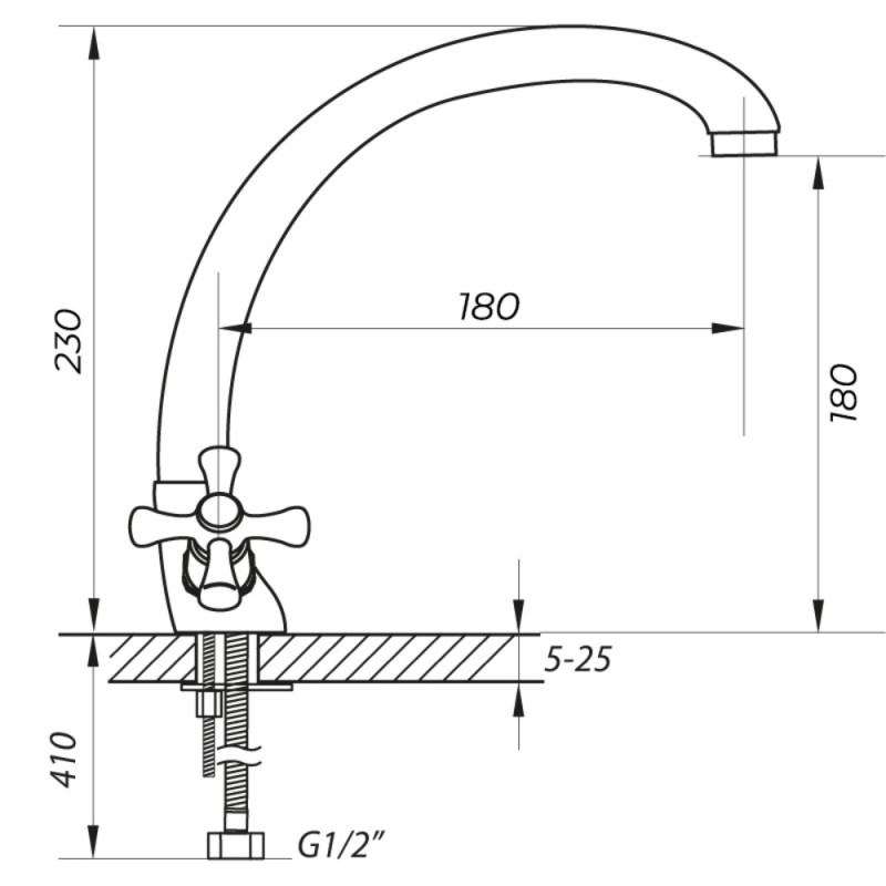 Смеситель для кухни Zerix TMB 827 (ZX0084)