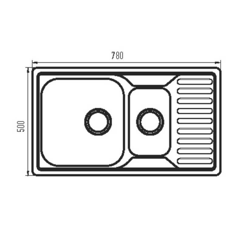 Мойка кухонная Zerix Z7850A-08-180E Armonia (Satin) (ZS0576)