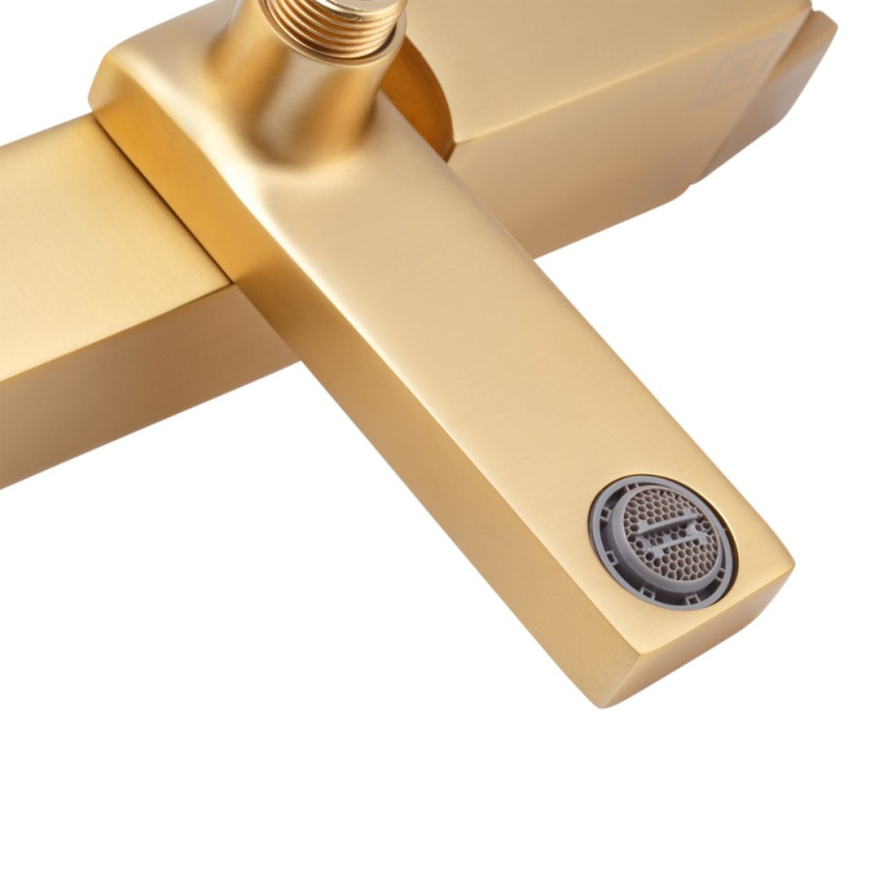 Душевая колонна со смесителем Haiba KANT 009-J BRUSHED GOLD (HB9606)