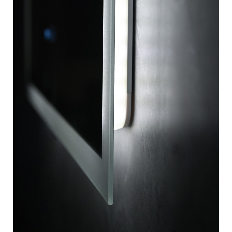 Дзеркало Mixxus FLAT MR04-80x60 з Led Touch, Anti-fog, димером, регулятором яскравості, годинником (MI6928)