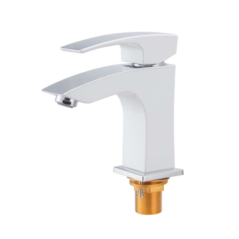 Смеситель для умывальника Koer KB-10007-04 (Цвет хром+белый) (KR5149)