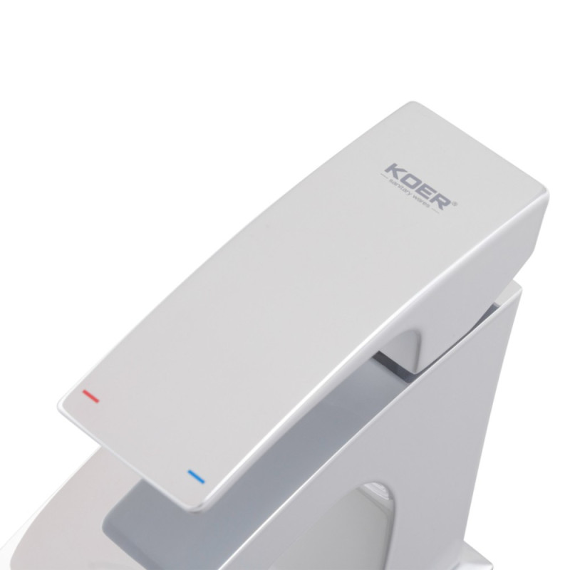 Смеситель для умывальника Koer KB-10007-04 (Цвет хром+белый) (KR5149)