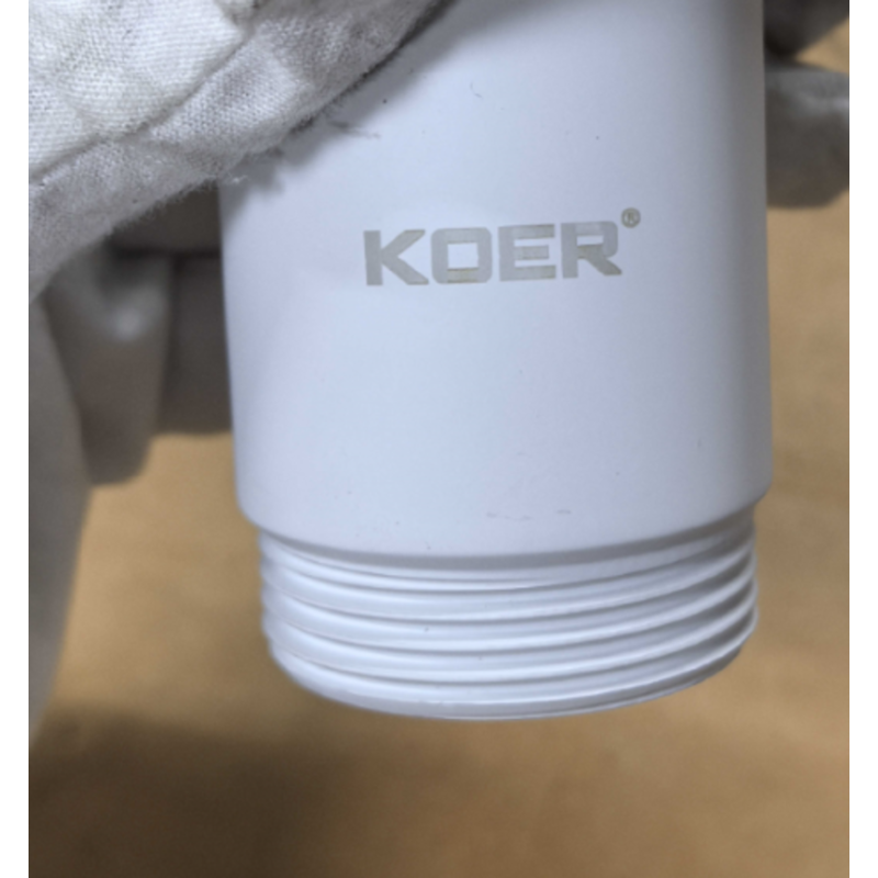 Донный клапан для раковины Koer PW-08-03 1 1/4'' без перелива автоматический СLICK-СLACK (Цвет белый) (KR5787)