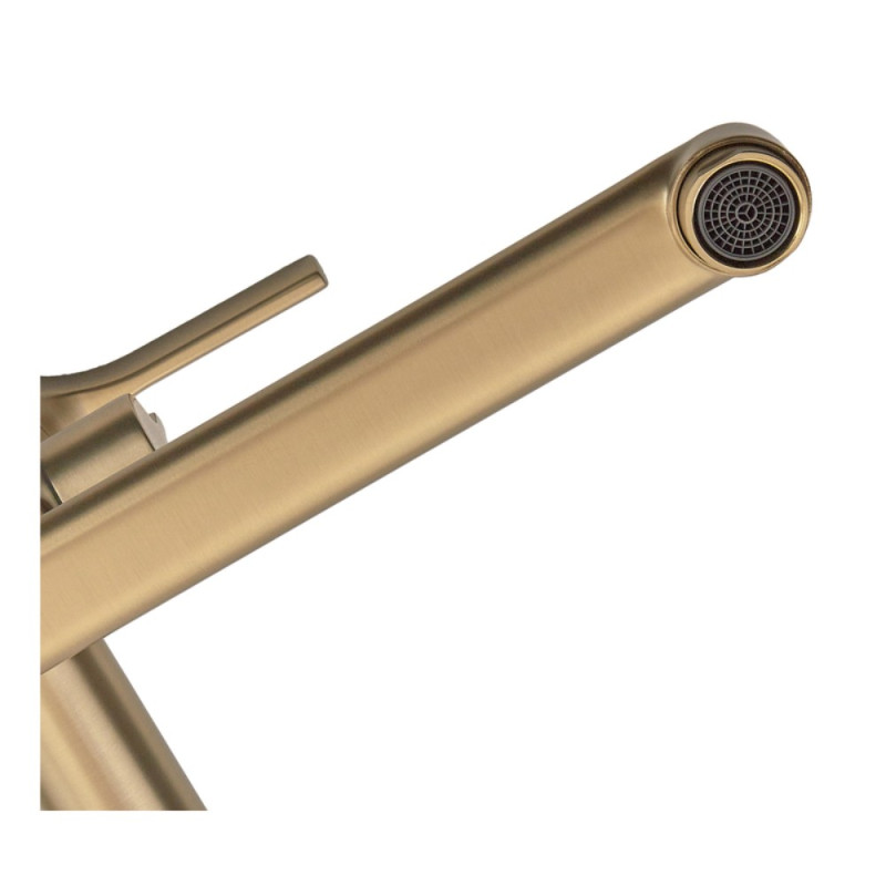 Душевая колонна со смесителем Zerix Rex-009-J Brushed Gold из нерж. стали (Цвет мат. золото) (ZX6125)