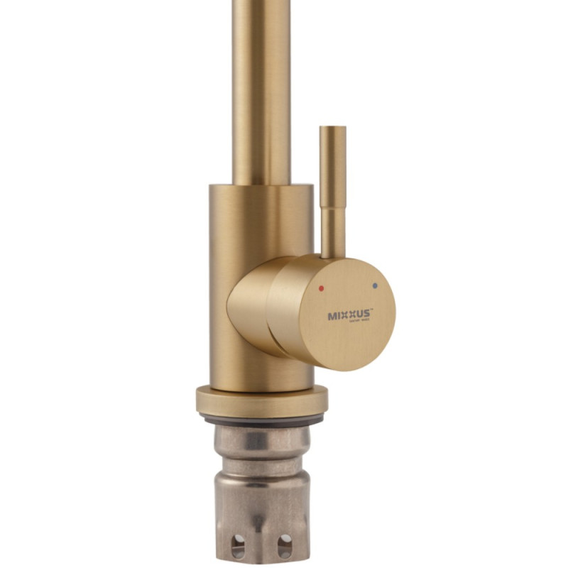 Смеситель для кухни Mixxus SUS-011 Brushed Gold из нерж.стали SUS304 (Цвет матовое золото) (MI8435)