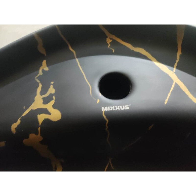 Раковина накладная MIXXUS PREMIUM WAVE-0201 MARBLE 430х430х150mm с отверстием под смеситель (MP6536)