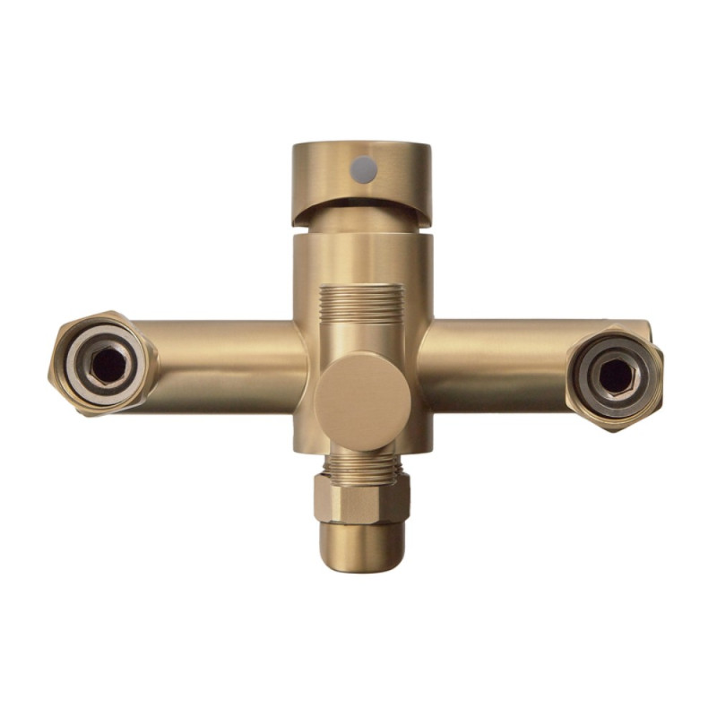 Душевая колонна со смесителем Zerix Rex-009-J Brushed Gold из нерж. стали (Цвет мат. золото) (ZX6125)