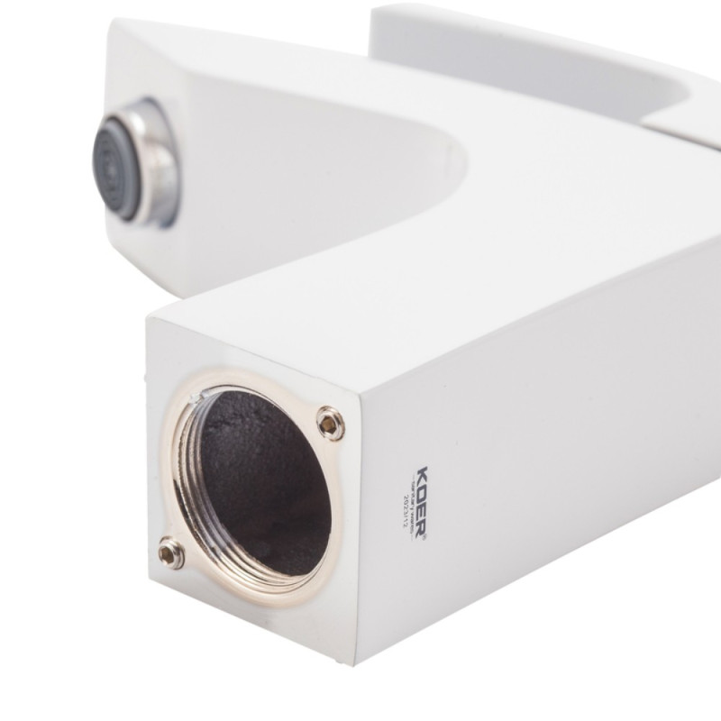 Смеситель для умывальника Koer KB-10007-04 (Цвет хром+белый) (KR5149)