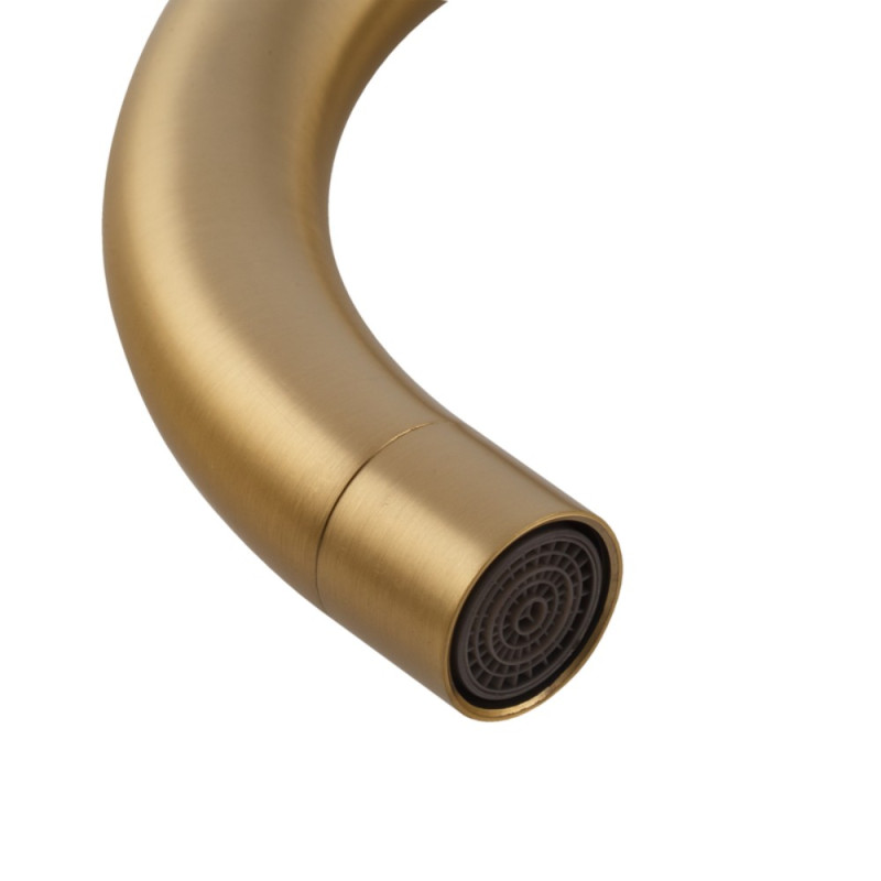 Смеситель для кухни Mixxus SUS-011 Brushed Gold из нерж.стали SUS304 (Цвет матовое золото) (MI8435)