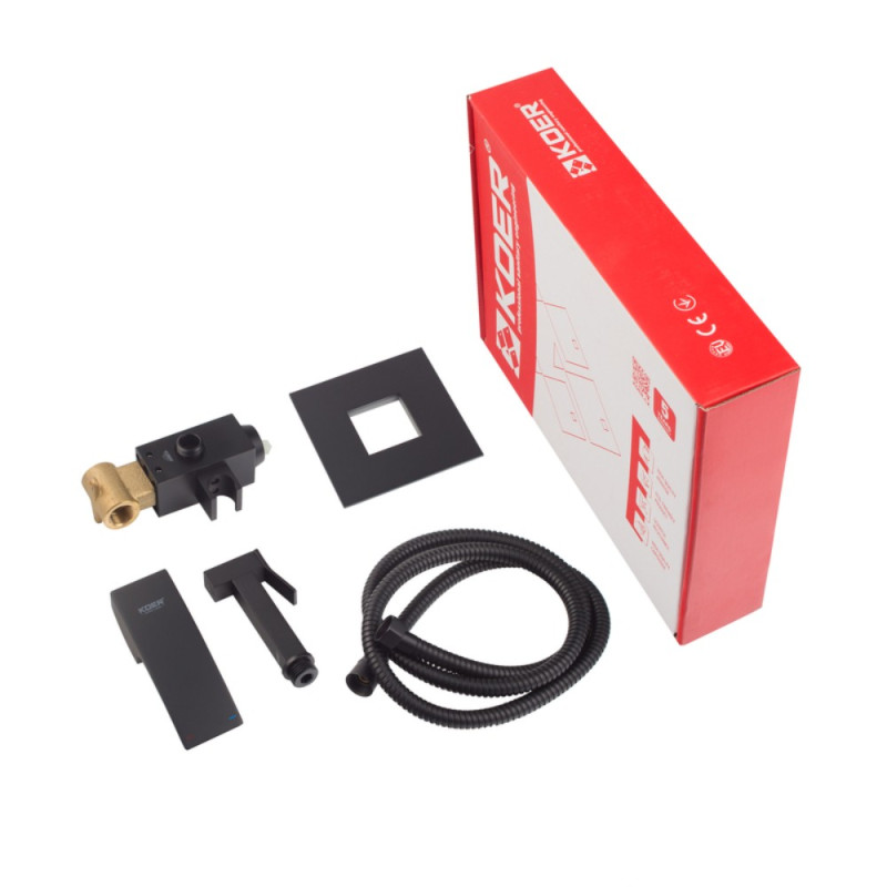 Смеситель для гигиенического душа Koer KB-23010-05 (Цвет черный) (KR3497)
