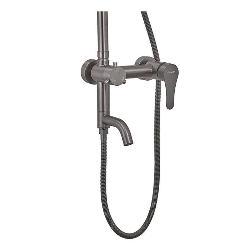 Душевая колонна со смесителем Champion SAP-009-J Graphite (нерж. сталь) (CH6165)
