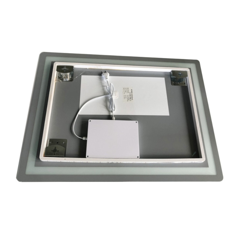 Дзеркало Zerix Sansa MR01-80x60-REVERSE з LED Touch, Anti-fog, димером, регулятором яскравості (ZX6049)